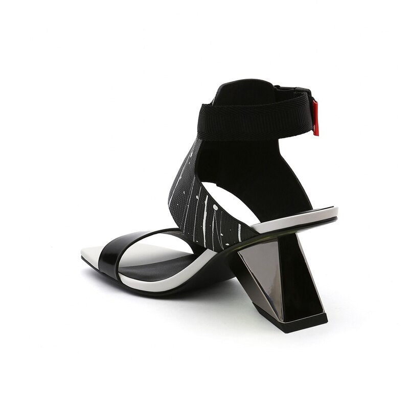 Louisa Color Patchwork Gladiator Sandals - 4 Colors