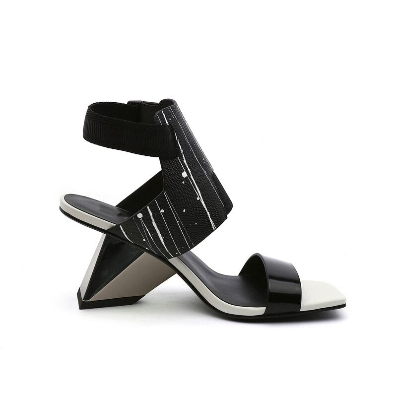 Louisa Color Patchwork Gladiator Sandals - 4 Colors