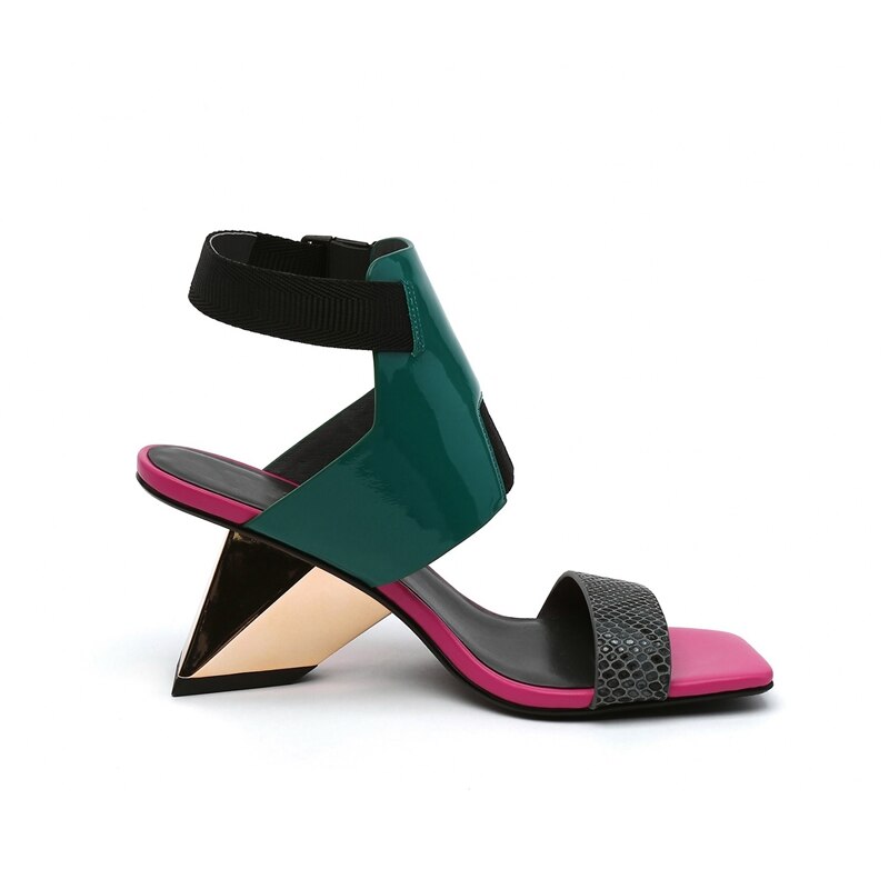 Louisa Color Patchwork Gladiator Sandals - 4 Colors