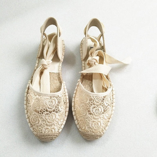 Lucia Lace Espadrille Sandals - 9 Styles