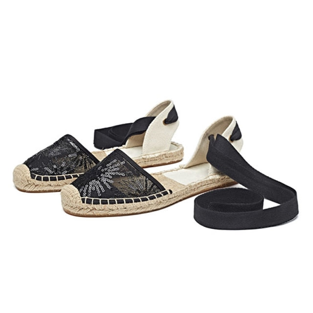 Lucia Lace Espadrille Sandals - 9 Styles