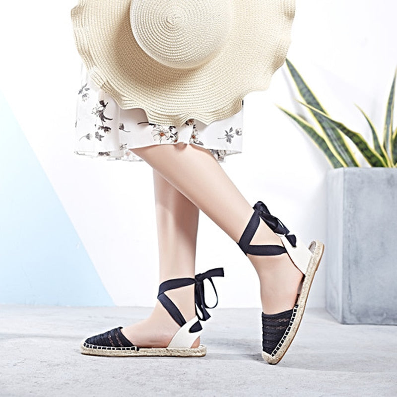 Lucia Lace Espadrille Sandals - 9 Styles
