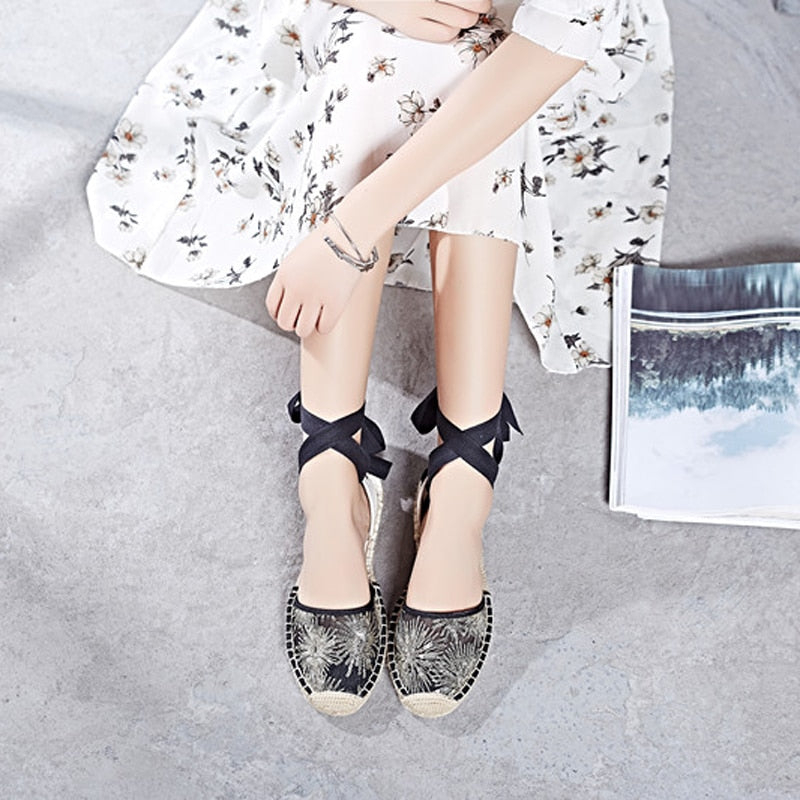 Lucia Lace Espadrille Sandals - 9 Styles