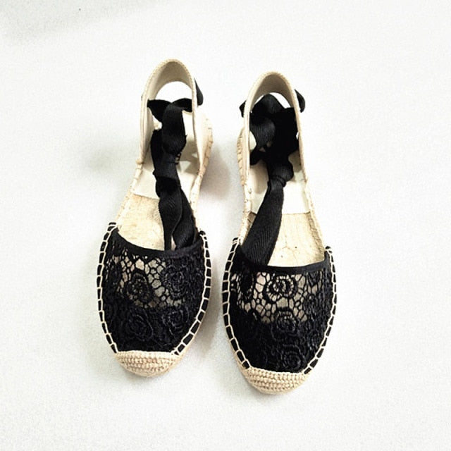 Lucia Lace Espadrille Sandals - 9 Styles