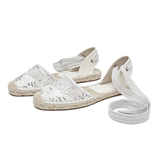 Lucia Lace Espadrille Sandals - 9 Styles
