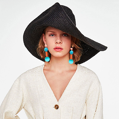 Lucie Acetate Resin Chain Drop Earrings - 6 Colors