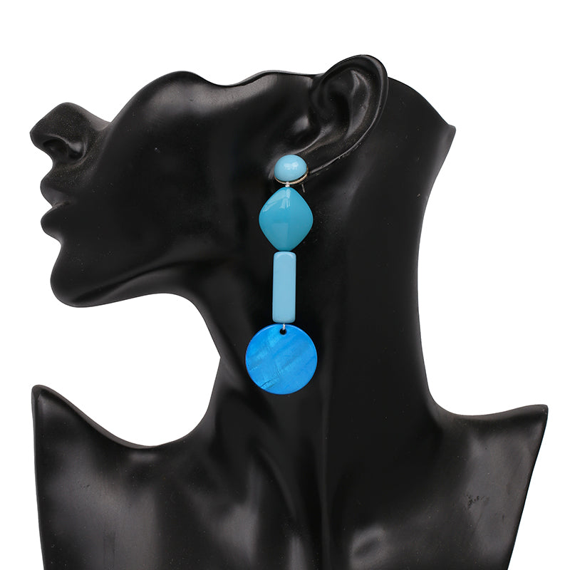Lucie Acetate Resin Chain Drop Earrings - 6 Colors