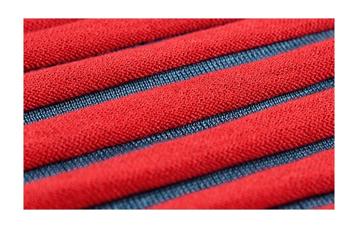 Luena Color Contrast Pleated Knit Skirt