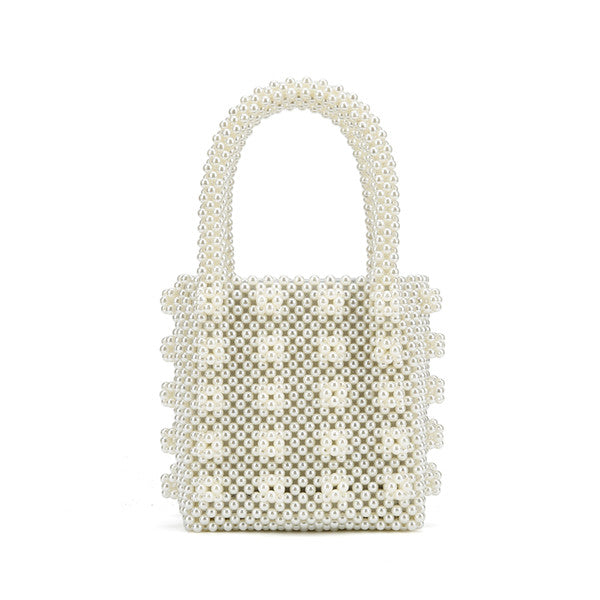 Luxe Pearl Beads Mini Tote - 5 Colors