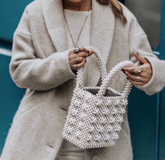 Luxe Pearl Beads Mini Tote - 5 Colors