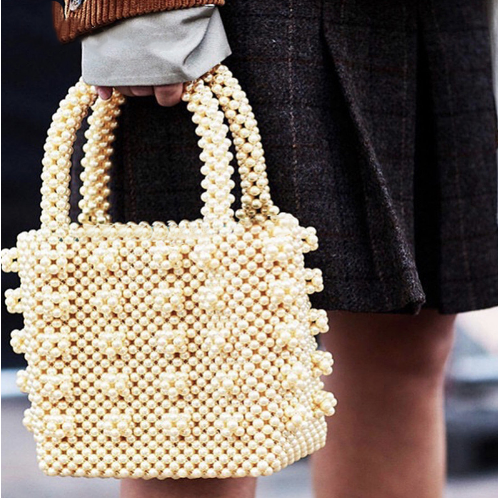 Luxe Pearl Beads Mini Tote - 5 Colors