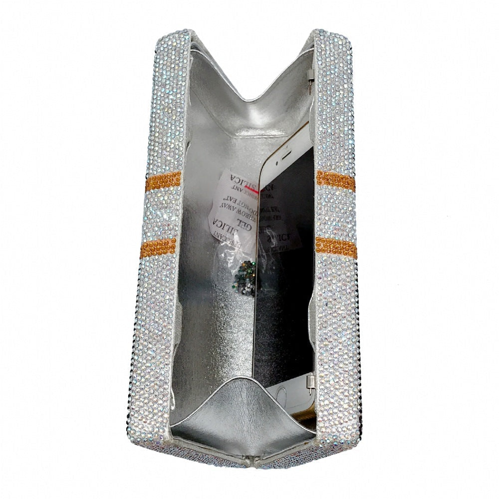 100 Dollar Unique Rhinestone Clutch Evening Bag