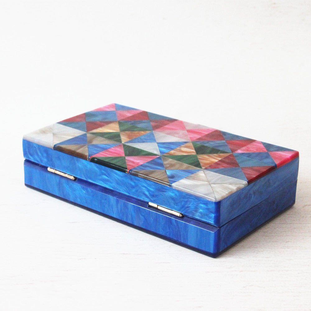 Acrylic Clutch Colorful Patchwork Casual Wedding Evening Bag Purse