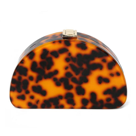 Acrylic Clutch Women Evening Bag Leopard Printing