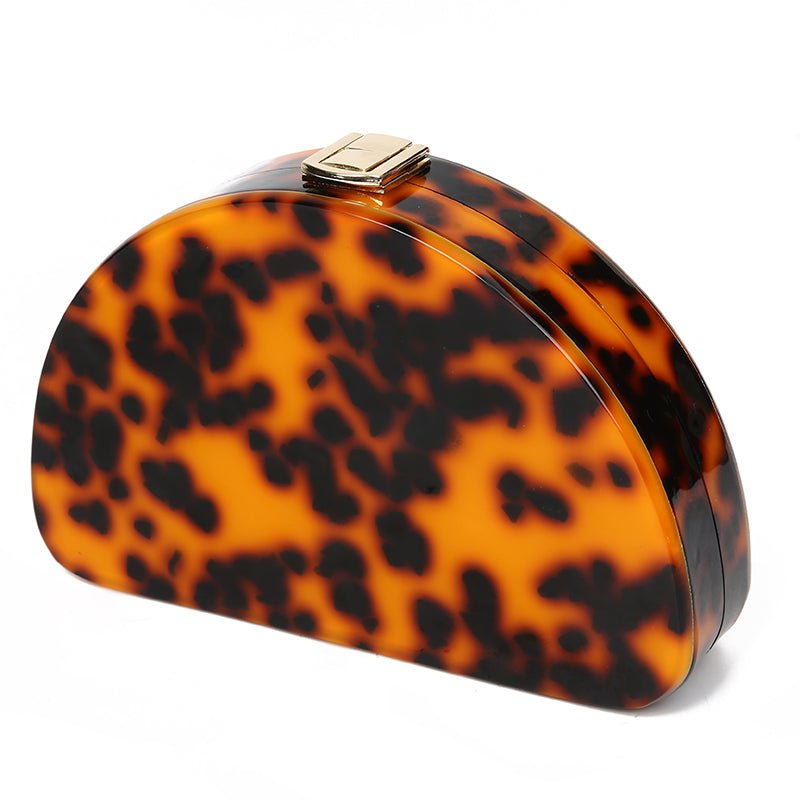Acrylic Clutch Women Evening Bag Leopard Printing