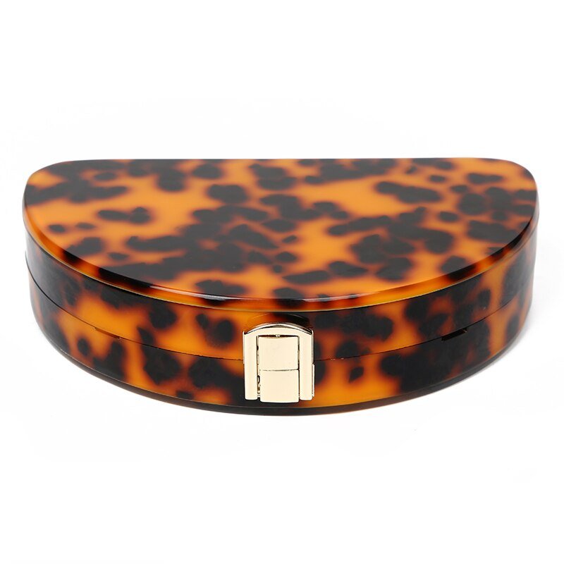 Acrylic Clutch Women Evening Bag Leopard Printing