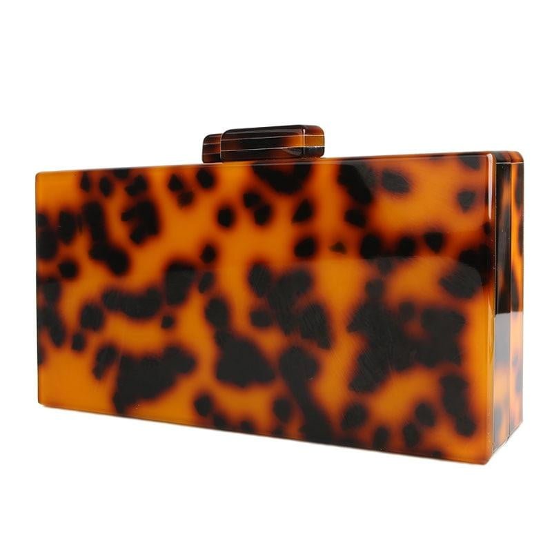Acrylic Evening Bag Vintage Leopard Print Casual Clutches