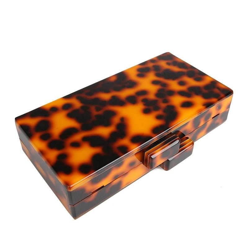 Acrylic Evening Bag Vintage Leopard Print Casual Clutches