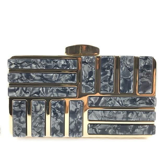 Acrylic Evening Bags Metal Chain Clutches