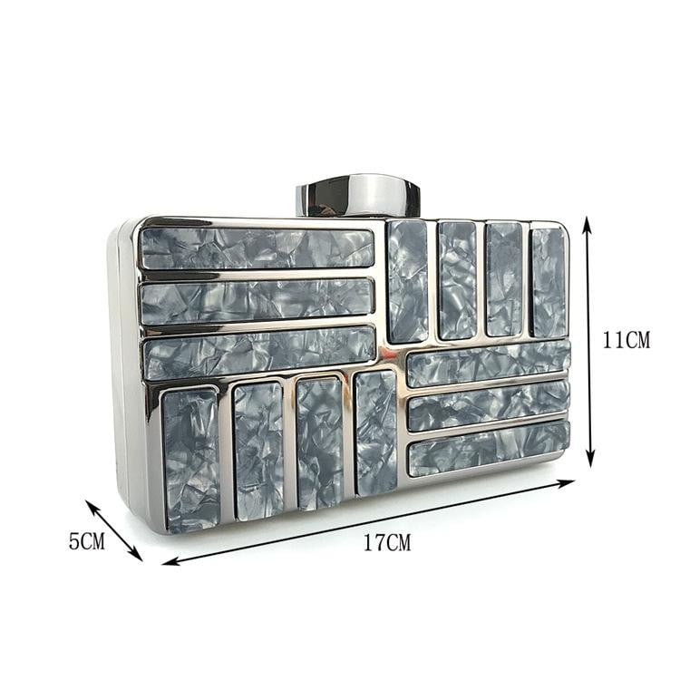 Acrylic Evening Bags Metal Chain Clutches