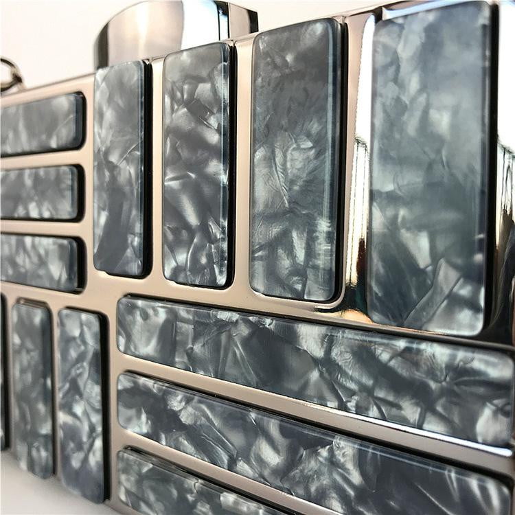 Acrylic Evening Bags Metal Chain Clutches