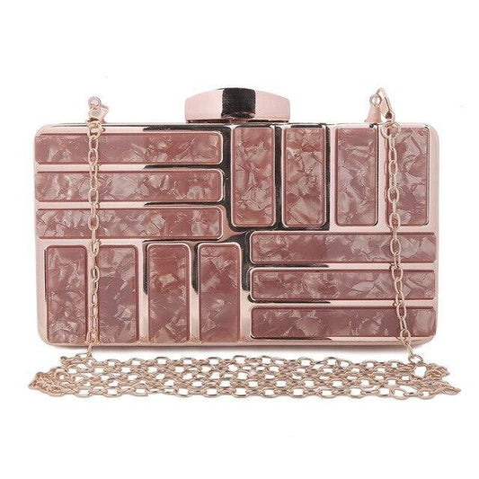 Acrylic Evening Bags Metal Chain Clutches