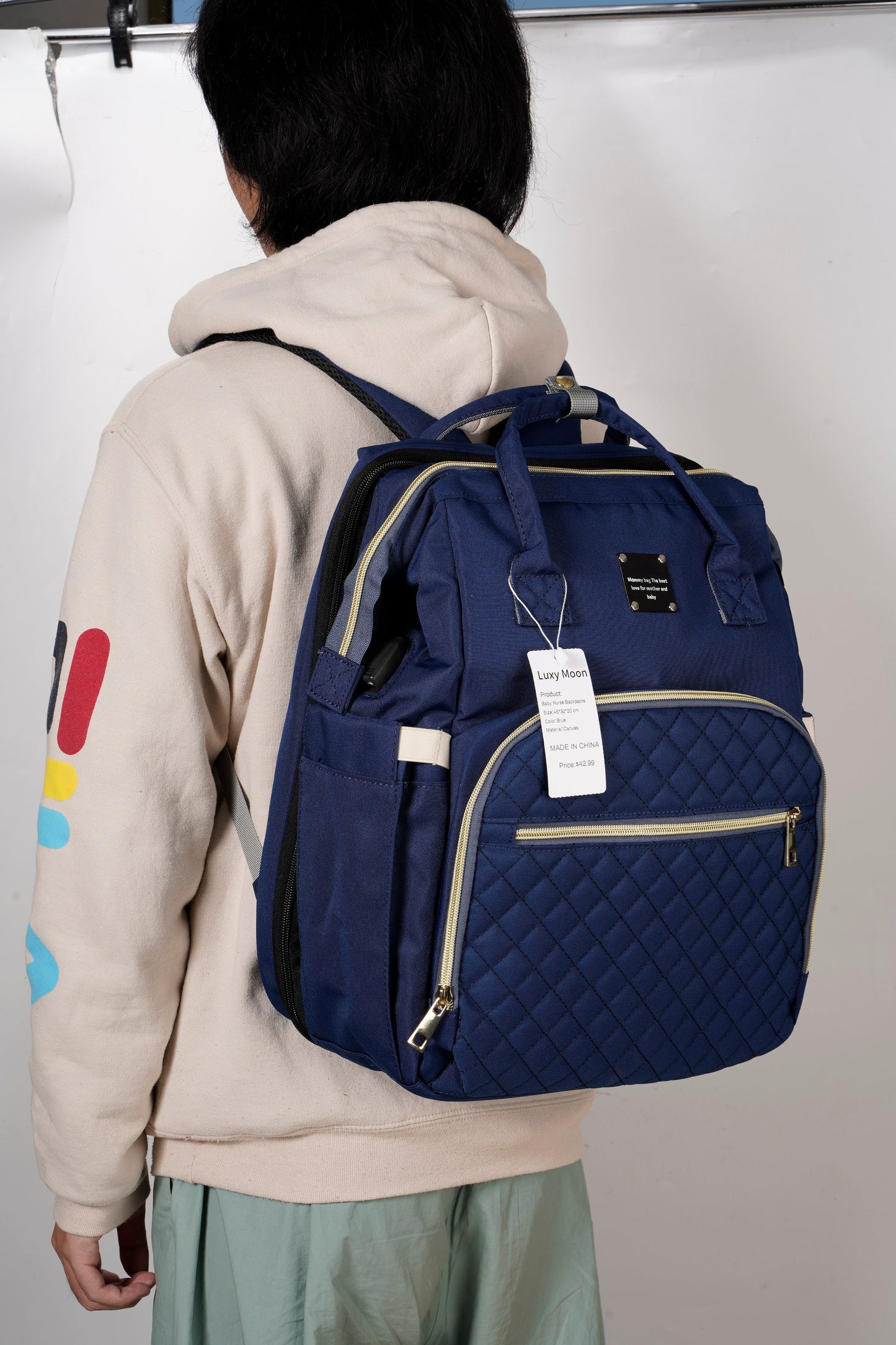 Baby Nurse Backpacks Diaper Bag Backpack Nappy Bag Baby Bags for Mom and Dad Maternity Diaper Bag with USB Charging Port Stroller Straps Thermal Pockets,Water Resistant