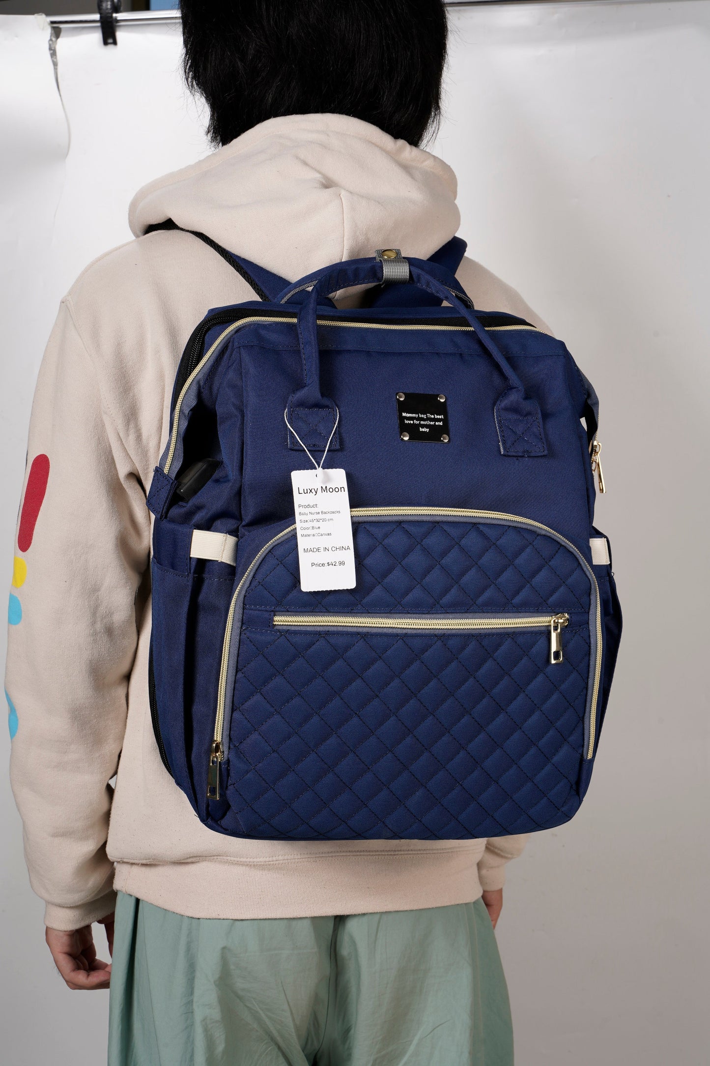 Baby Nurse Backpacks Diaper Bag Backpack Nappy Bag Baby Bags for Mom and Dad Maternity Diaper Bag with USB Charging Port Stroller Straps Thermal Pockets,Water Resistant