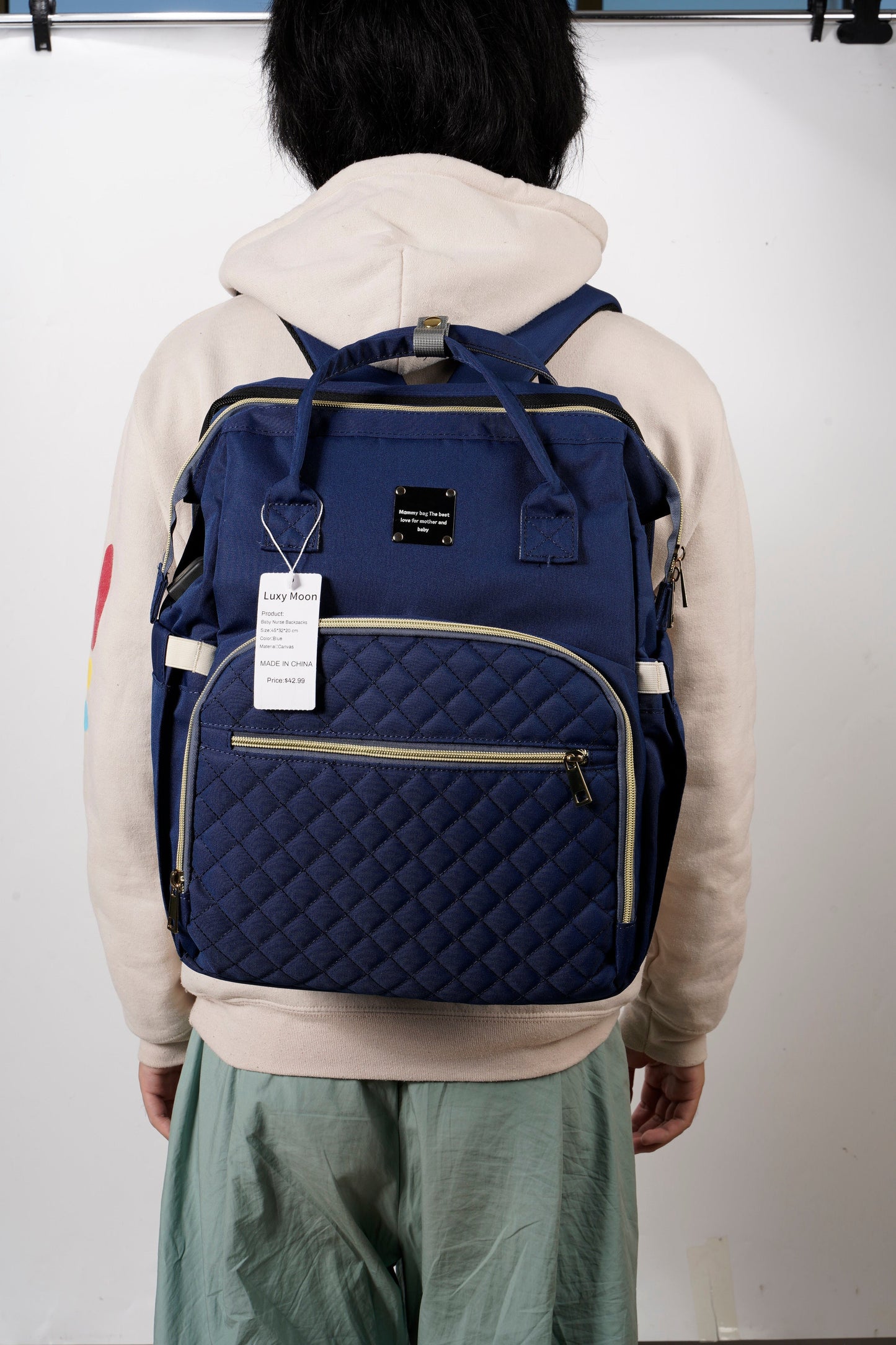 Baby Nurse Backpacks Diaper Bag Backpack Nappy Bag Baby Bags for Mom and Dad Maternity Diaper Bag with USB Charging Port Stroller Straps Thermal Pockets,Water Resistant