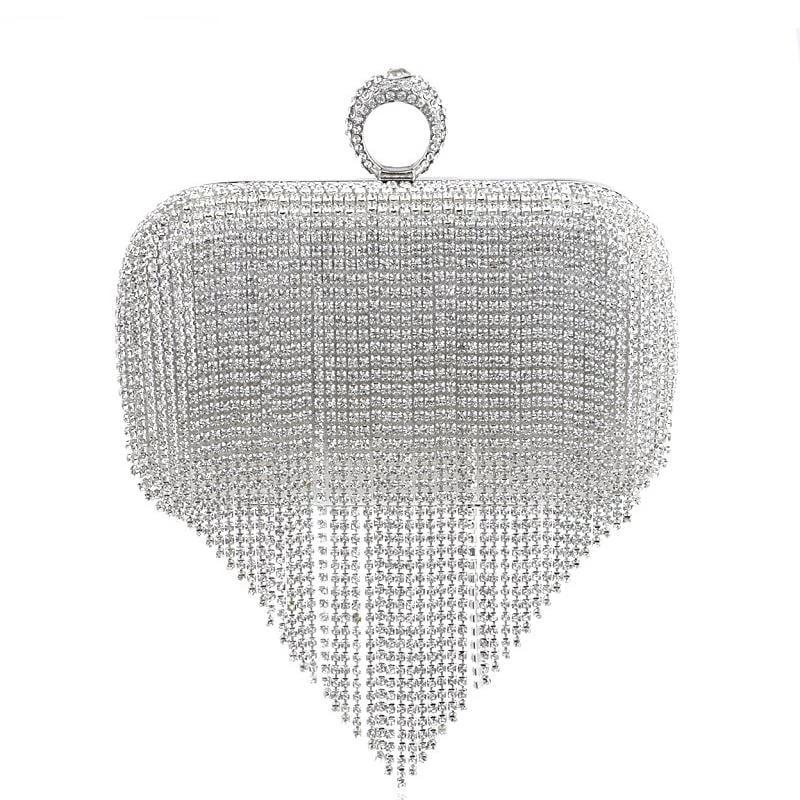 Clutch Bags for Wedding Tassel Diamond Clutch