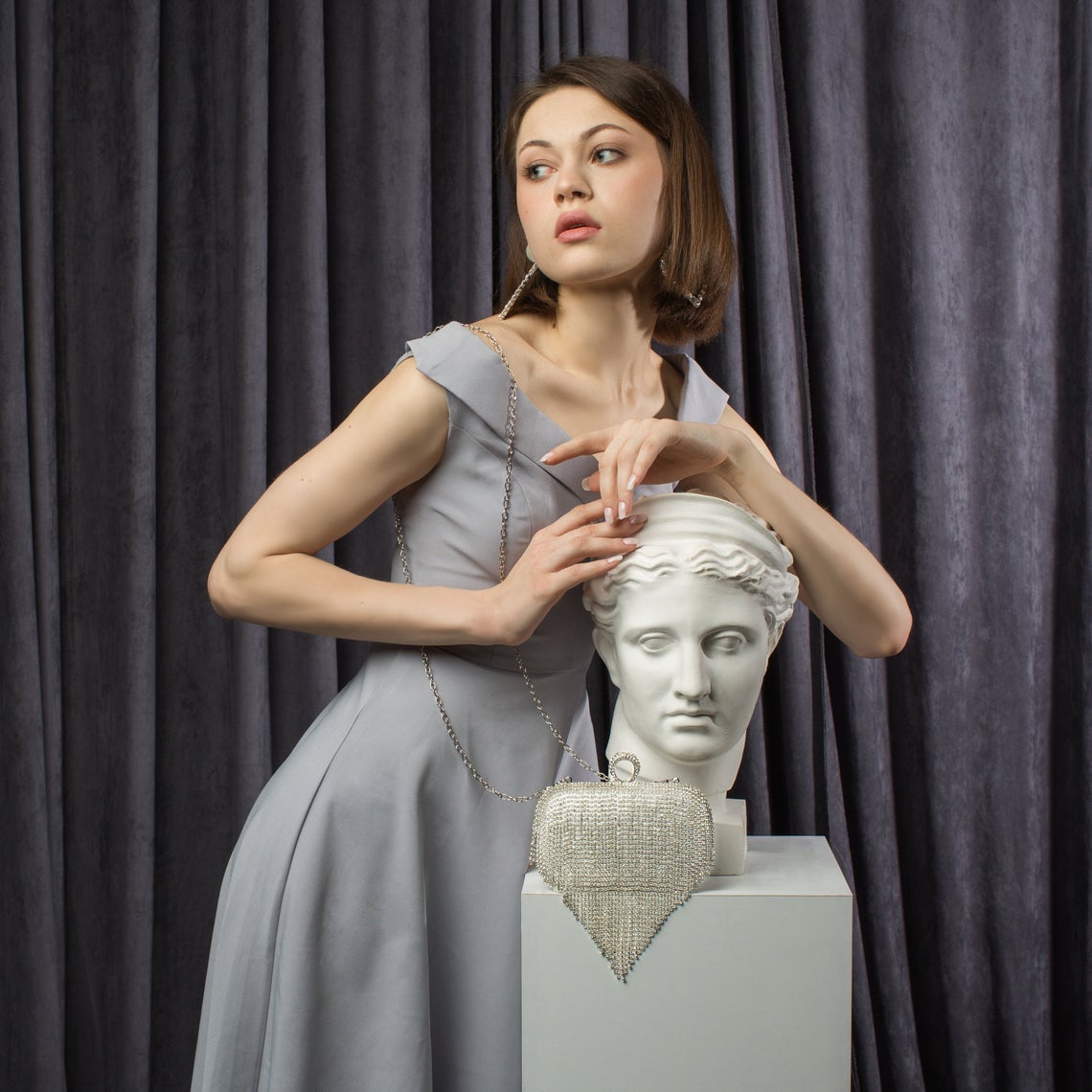 Clutch Bags for Wedding Tassel Diamond Clutch