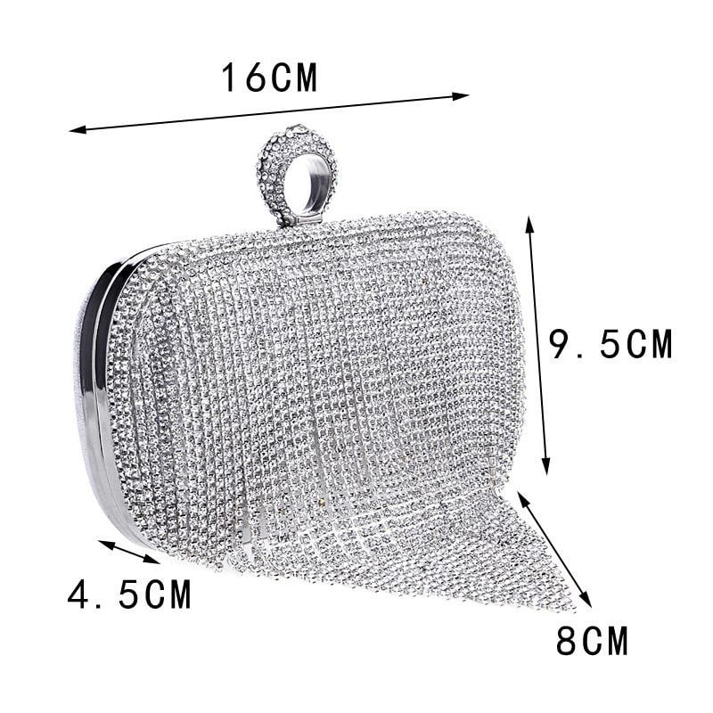 Clutch Bags for Wedding Tassel Diamond Clutch