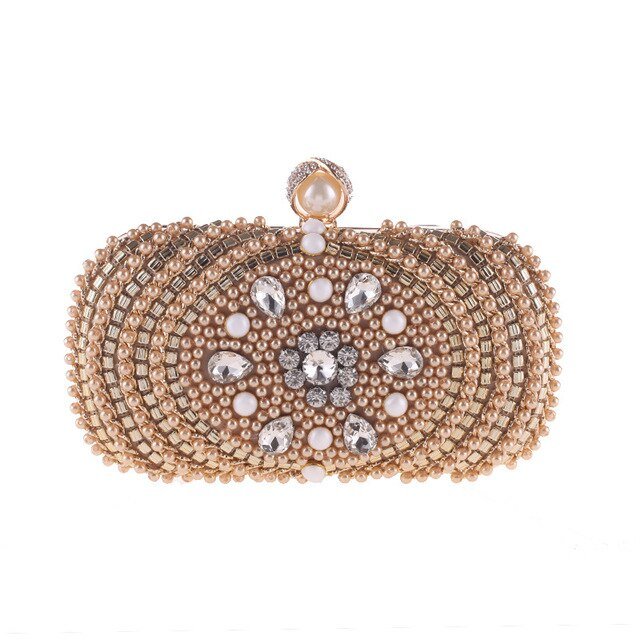 Beaded Clutch Bag with Diamonds