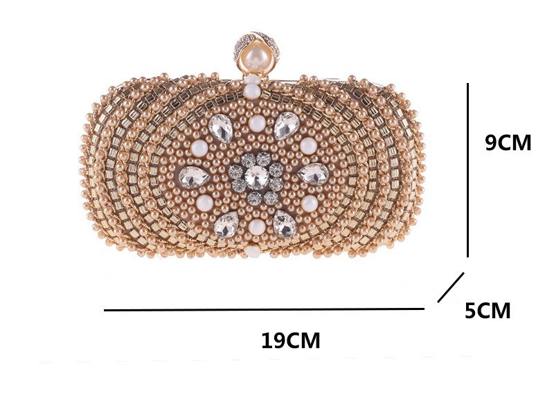 Beaded Clutch Bag with Diamonds