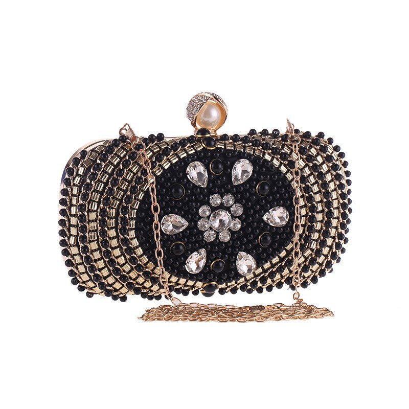 Beaded Clutch Bag with Diamonds