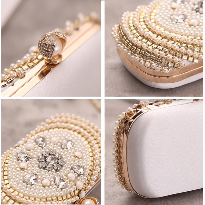 Beaded Clutch Bag with Diamonds