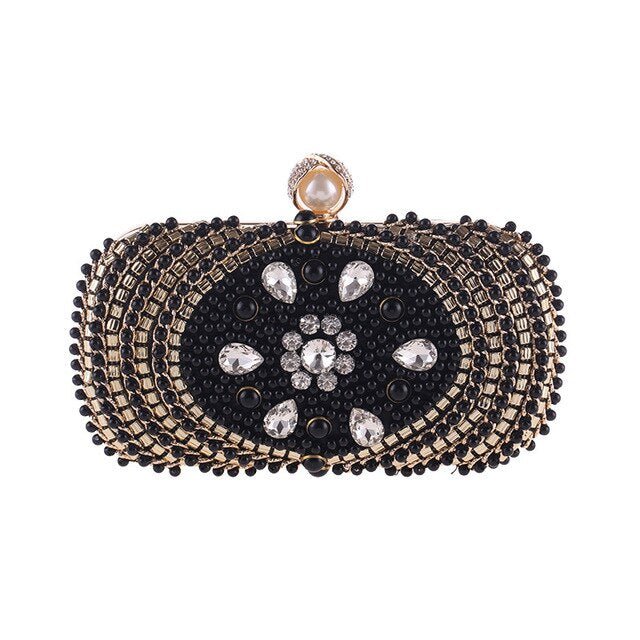 Beaded Clutch Bag with Diamonds