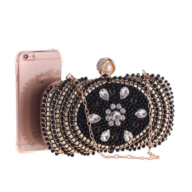 Beaded Clutch Bag with Diamonds