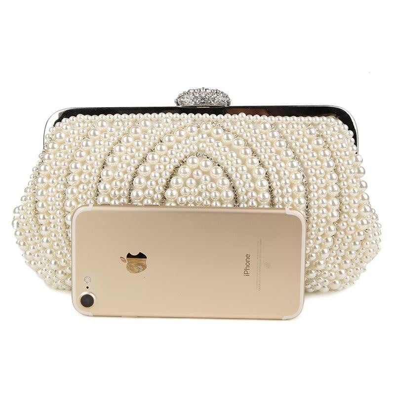 Beaded Evening Bag Pearls Diamonds Clutch