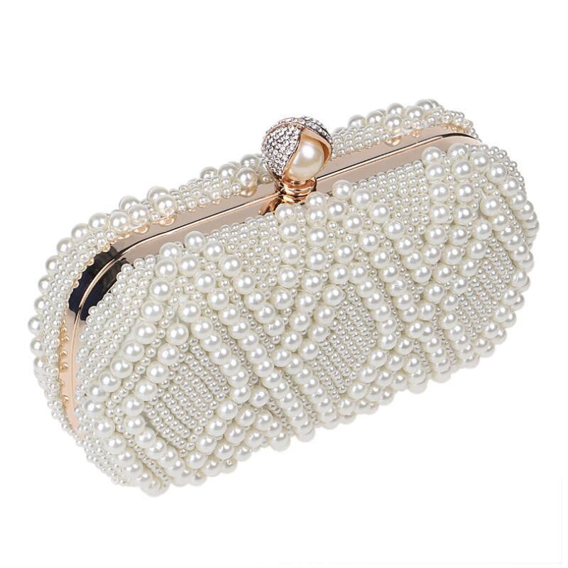 Beaded Evening Bags Artificial Pearls Clutches