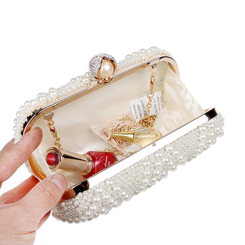 Beaded Evening Bags Artificial Pearls Clutches