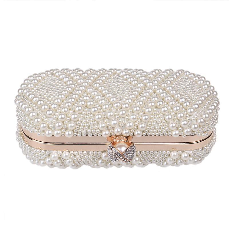Beaded Evening Bags Artificial Pearls Clutches