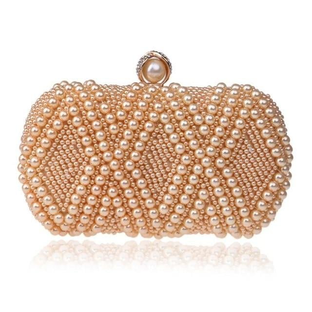 Beaded Evening Bags Artificial Pearls Clutches