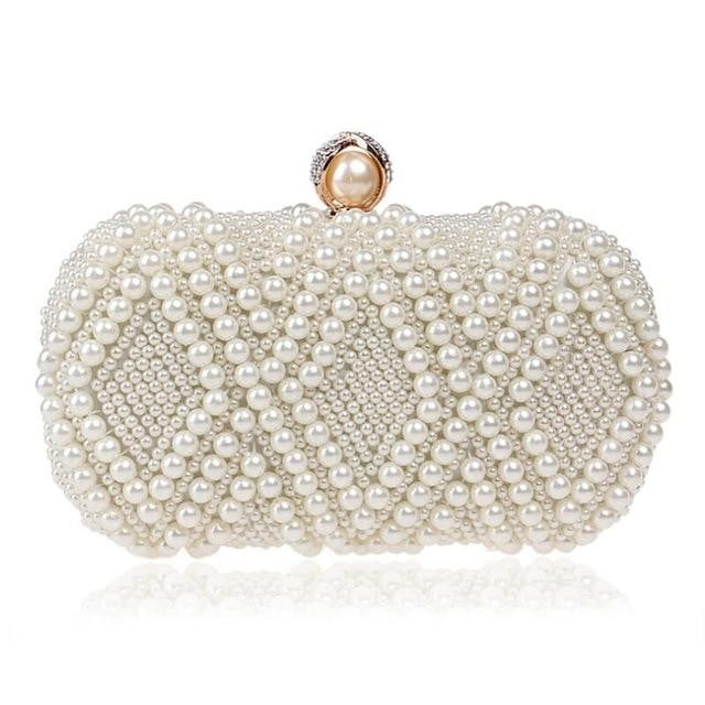 Beaded Evening Bags Artificial Pearls Clutches
