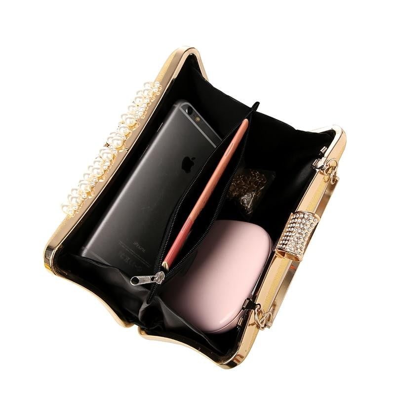 Beaded Evening Bags Pearl Crystal Wedding Clutches