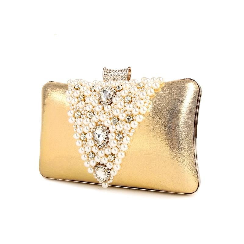 Beaded Evening Bags Pearl Crystal Wedding Clutches