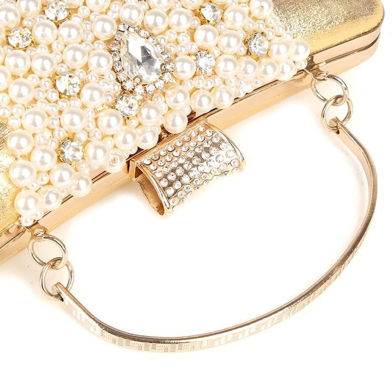 Beaded Evening Bags Pearl Crystal Wedding Clutches