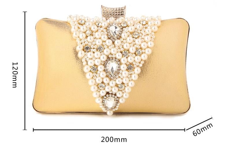 Beaded Evening Bags Pearl Crystal Wedding Clutches