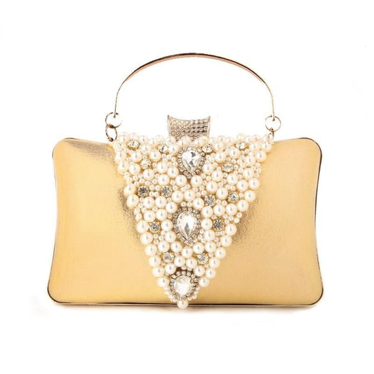 Beaded Evening Bags Pearl Crystal Wedding Clutches
