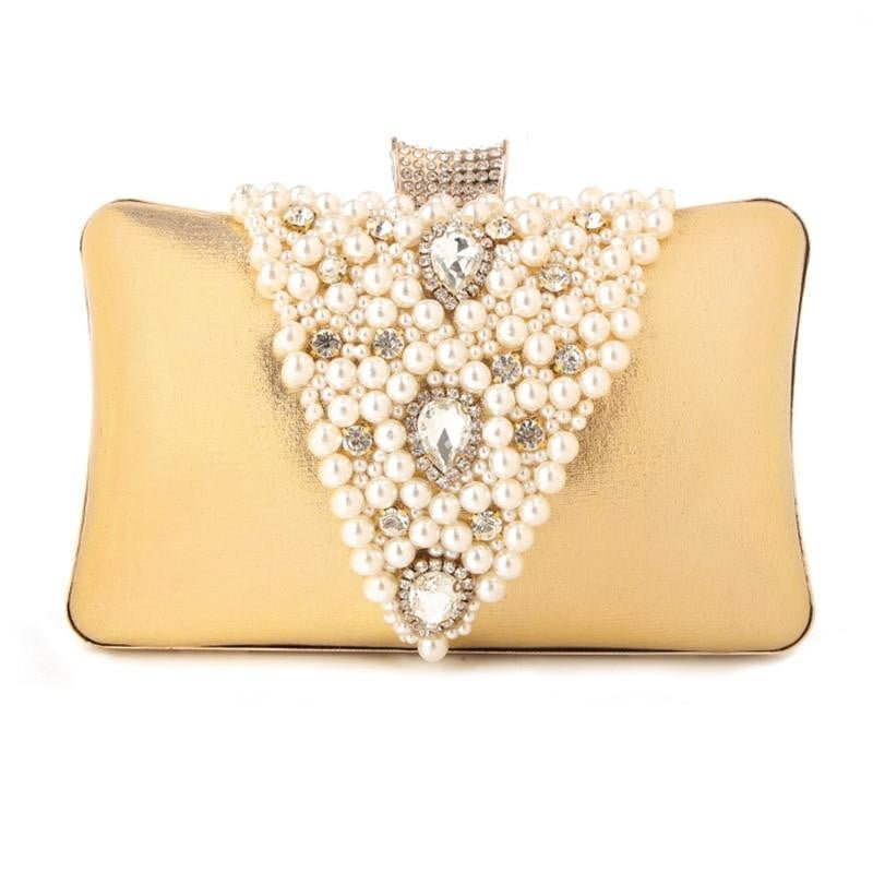 Beaded Evening Bags Pearl Crystal Wedding Clutches
